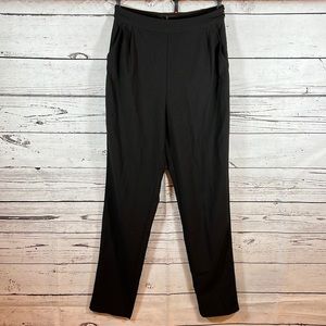 LULUS Black Trouser Slack Pants with Pockets